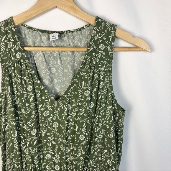 Old Navy Petite Green & White Floral Print Mini Dress XSP - Picture 3 of 3